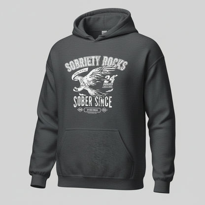 Sober Since Recovery Hoodie back view (view 17)