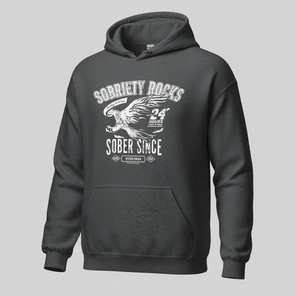 Sober Since Recovery Hoodie close-up view (view 22)