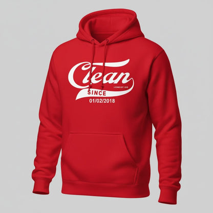 Clean Since Hoodie with Date Recovery Hoodie lifestyle view (view 25)