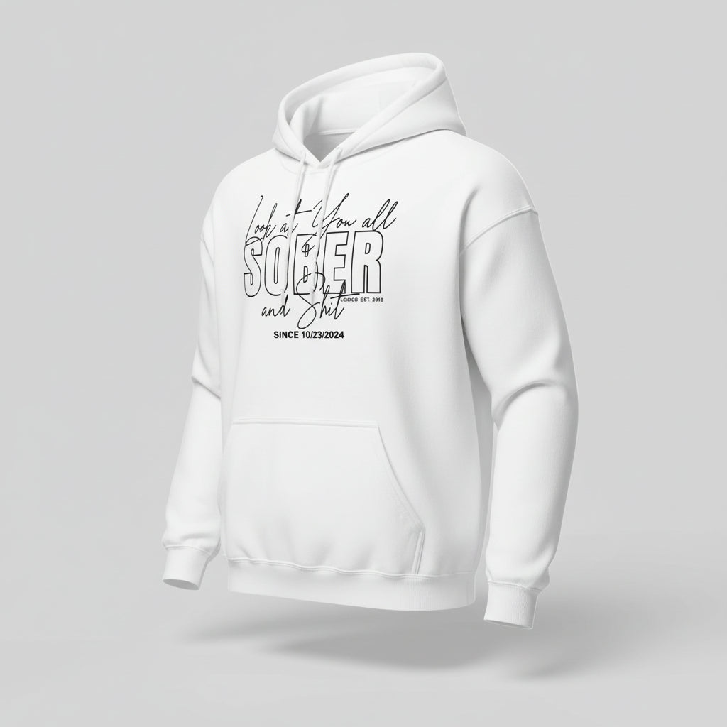 Look at You Sober Recovery Hoodie graphic detail (view 24)