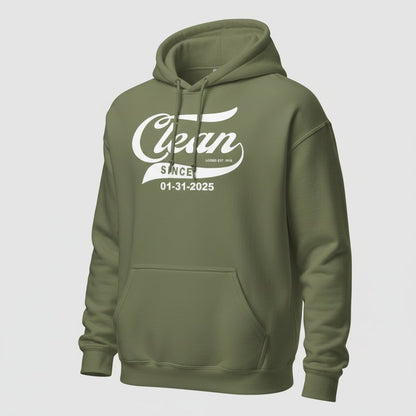 Clean Since Sober Recovery Hoodie featuring the design (view 11)