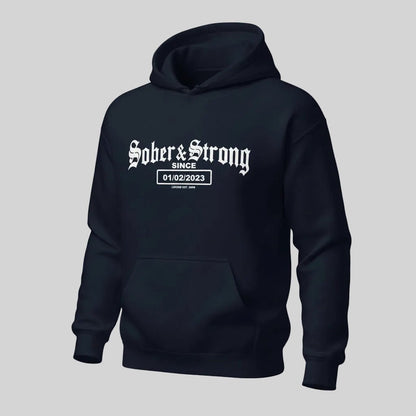 Old School Sober Recovery Hoodie graphic detail (view 14)