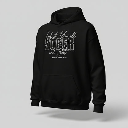 Look at You Sober Recovery Hoodie graphic detail (view 4)