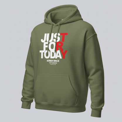Just For Today Women's Custom Sobriety Date Recovery Hoodie graphic detail (view 34)