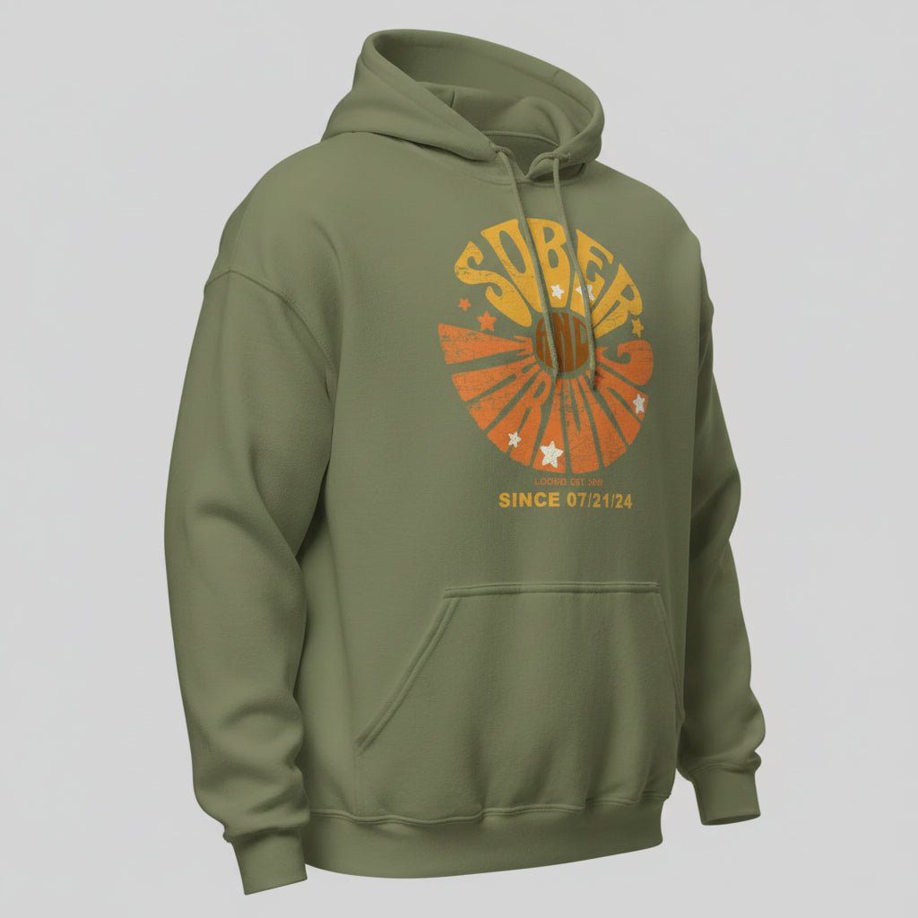 Sober & Thriving Recovery Hoodie graphic detail (view 24)