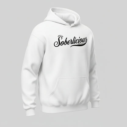 Soberlicious Recovery Hoodie flat lay styled image (view 23)