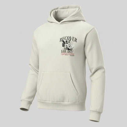 Sober Hoodie Limited Edition Recovery Hoodie flat lay styled image (view 3)