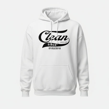 Clean Since Hoodie with Date Recovery Hoodie fit detail (view 9)