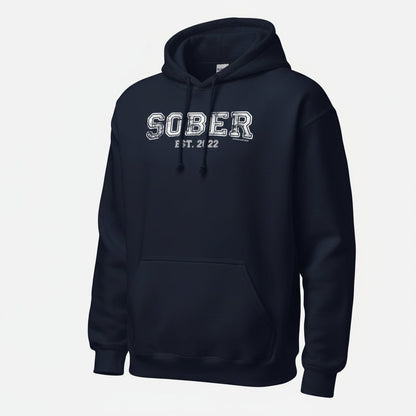 Sober Est. Hoodie w Personalized Sobriety Year Recovery Hoodie packaging detail (view 8)