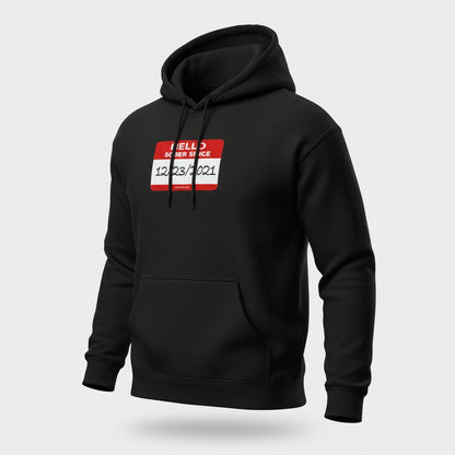 Hello Sober Since Recovery Hoodie graphic detail (view 4)