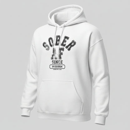 Sober AF Since Recovery Hoodie packaging detail (view 28)