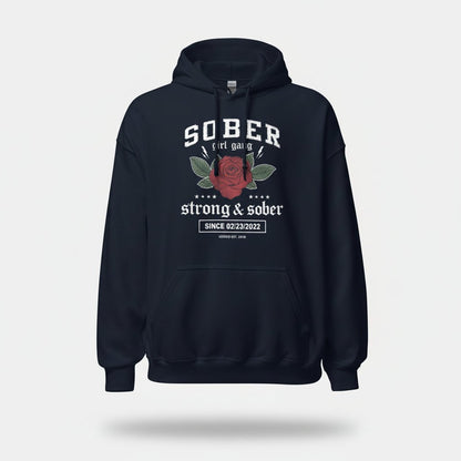 Sober Girl Gang Strong & Sober Crest Recovery Hoodie product photo (view 10)