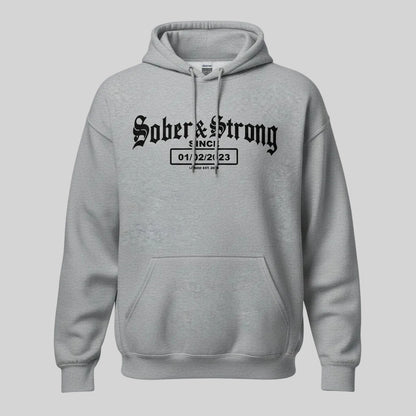 Old School Sober Recovery Hoodie fit detail (view 29)