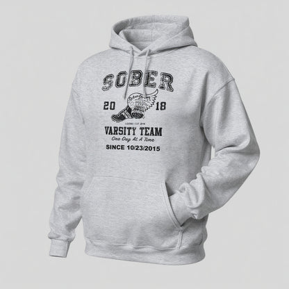 Sober Varsity Team Recovery Hoodie graphic detail (view 24)