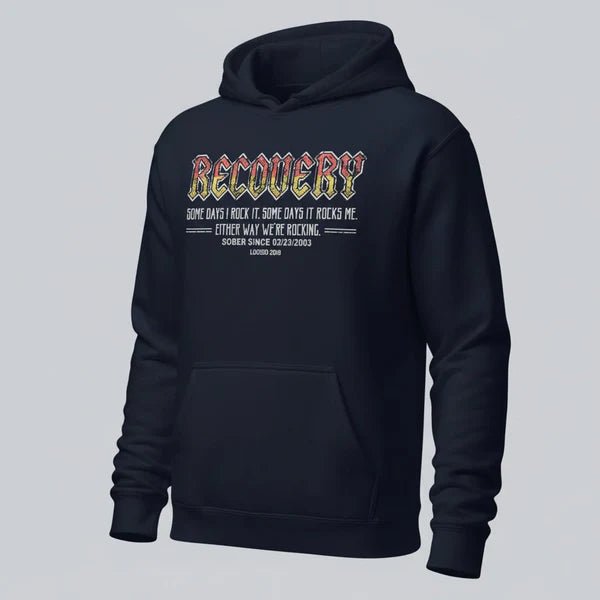 Recovery Rocks Recovery Hoodie graphic detail (view 4)
