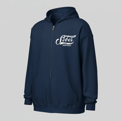 Sober Since Recovery Hoodie fit detail (view 19)