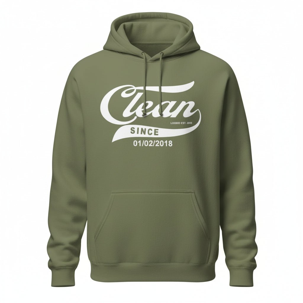 Clean Since Hoodie with Date Recovery Hoodie featuring the design (view 41)