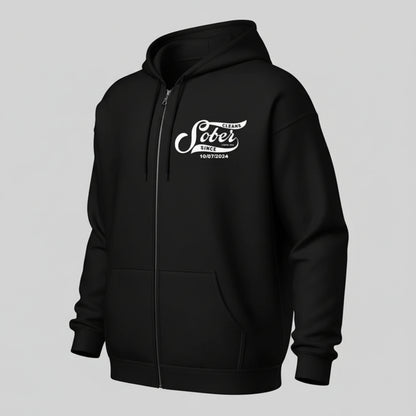Sober Since Recovery Hoodie graphic detail (view 4)