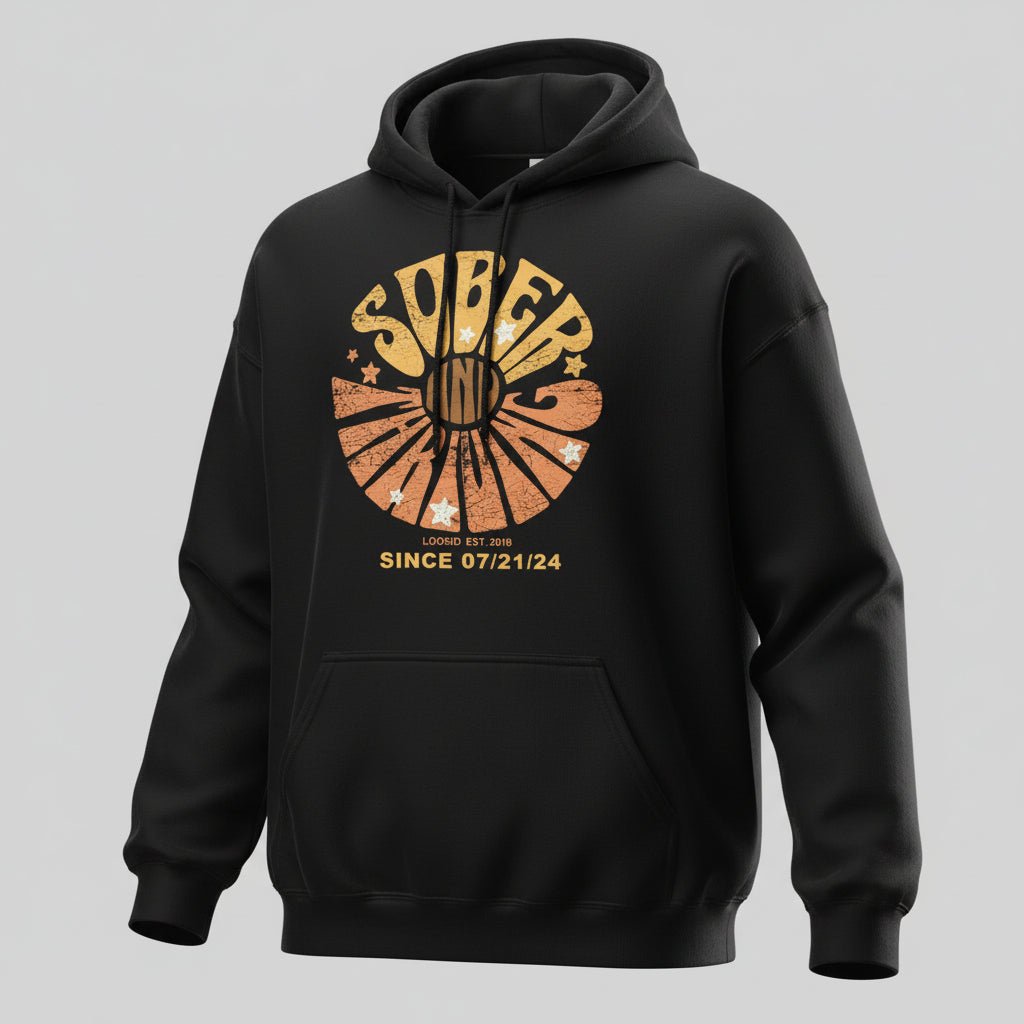 Sober & Thriving Recovery Hoodie packaging detail (view 8)