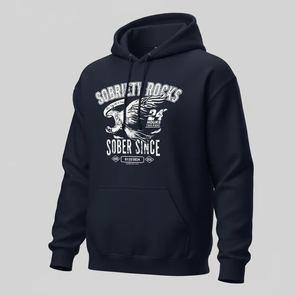 Sober Since Recovery Hoodie lifestyle view (view 5)