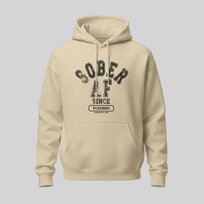 Sober AF Since Recovery Hoodie packaging detail (view 38)