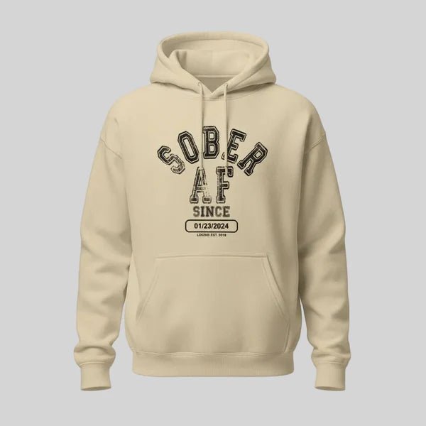 Sober AF Since Recovery Hoodie packaging detail (view 28)