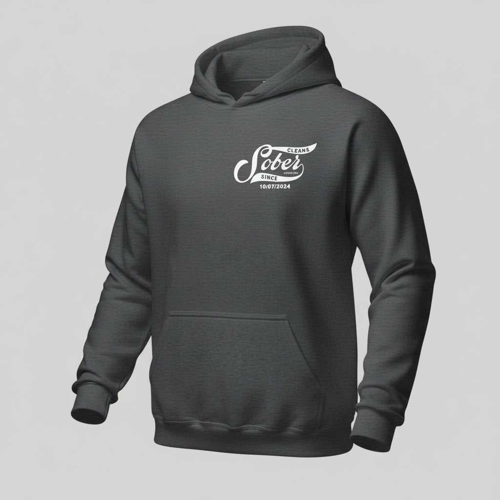 Sober Since Recovery Hoodie graphic detail (view 14)