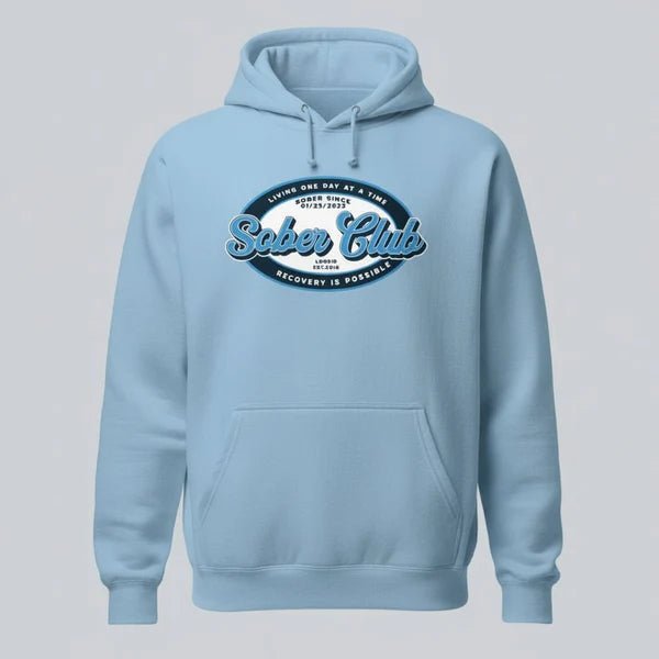 Sober Club Badge Recovery Hoodie product photo (view 30)