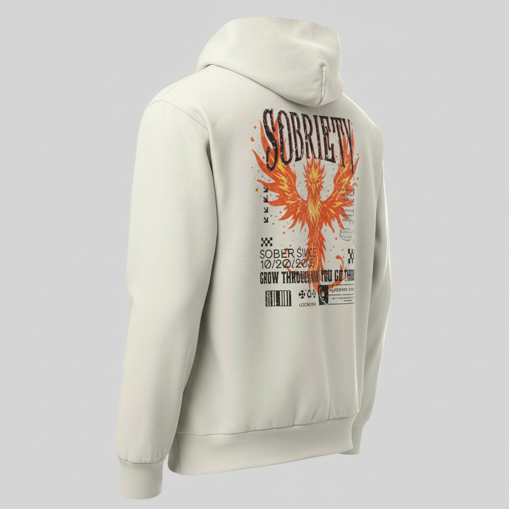 Sober Hoodie Limited Edition Recovery Hoodie graphic detail (view 4)
