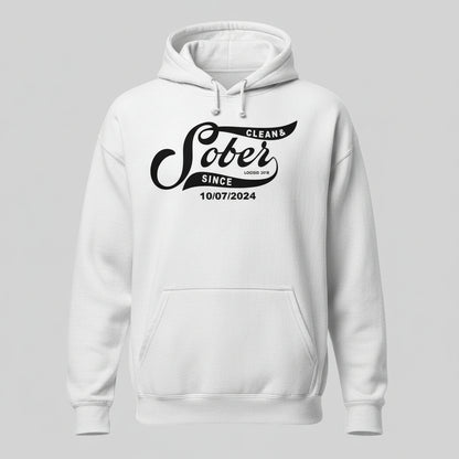 Sober Since Recovery Hoodie close-up view (view 32)
