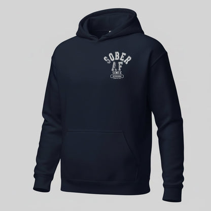 Sober AF Recovery Hoodie back view (view 7)