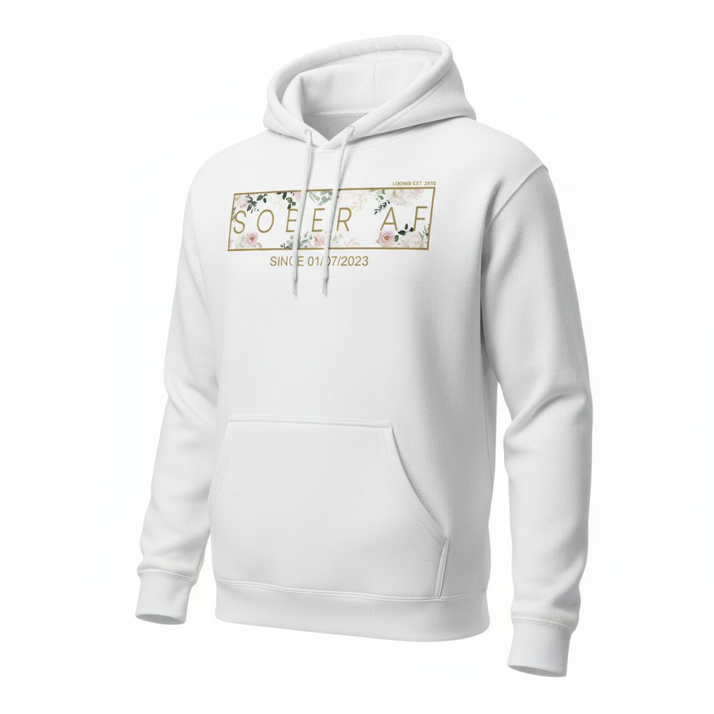 Sober AF Flower Recovery Hoodie graphic detail (view 34)