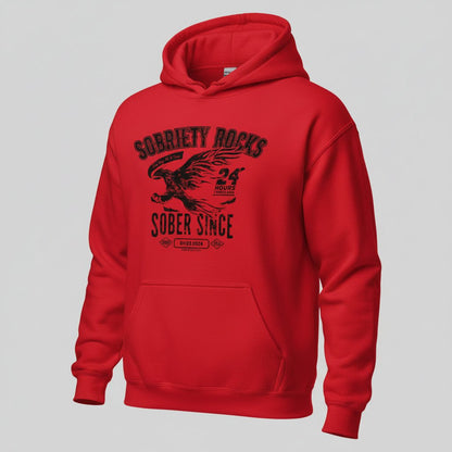 Sober Since Recovery Hoodie close-up view (view 12)