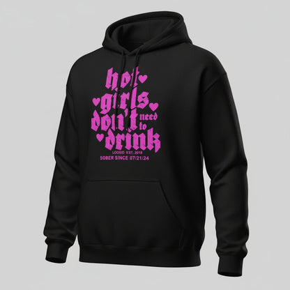 Hot Girls Don't Drink Recovery Hoodie featuring the design (view 31)