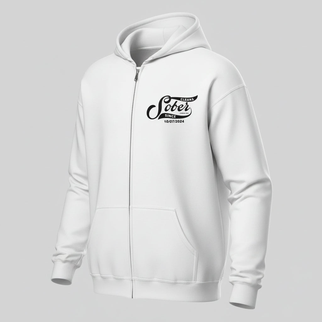 Sober Since Recovery Hoodie graphic detail (view 14)