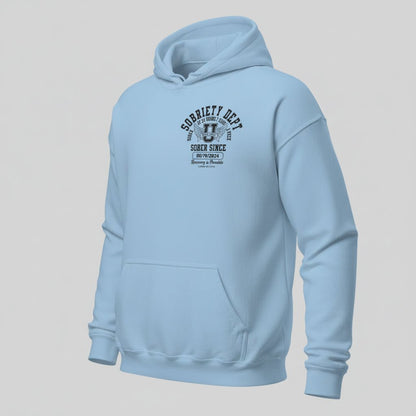 Sobriety Dept Recovery Hoodie fit detail (view 29)