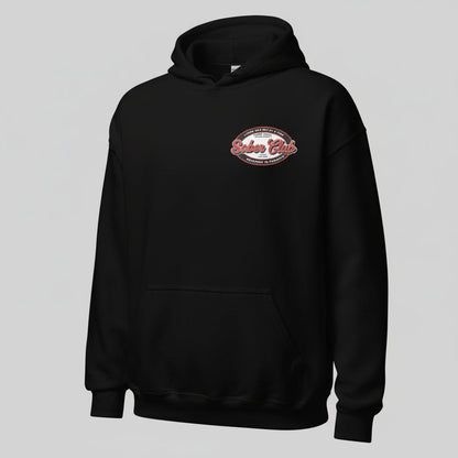 Sober Club Badge Recovery Hoodie graphic detail (view 4)