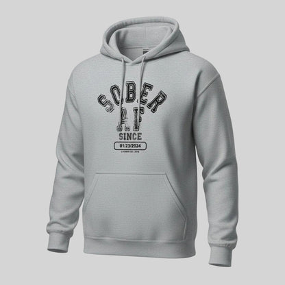 Sober AF Since Recovery Hoodie flat lay styled image (view 33)