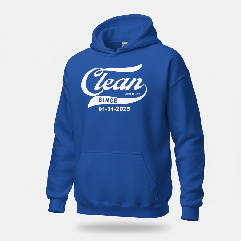 Clean Since Sober Recovery Hoodie fit detail (view 19)