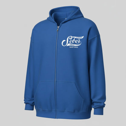 Sober Since Recovery Hoodie fit detail (view 9)