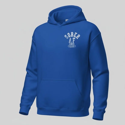 Sober AF Recovery Hoodie close-up view (view 12)
