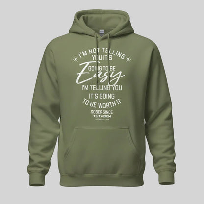 I'm Not Telling Custom Sobriety Date Recovery Hoodie product photo (view 20)