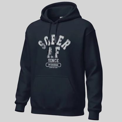 Sober AF Since Recovery Hoodie flat lay styled image (view 13)