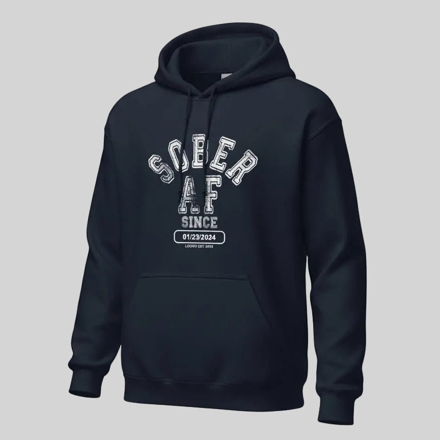 Sober AF Since Recovery Hoodie product photo (view 10)