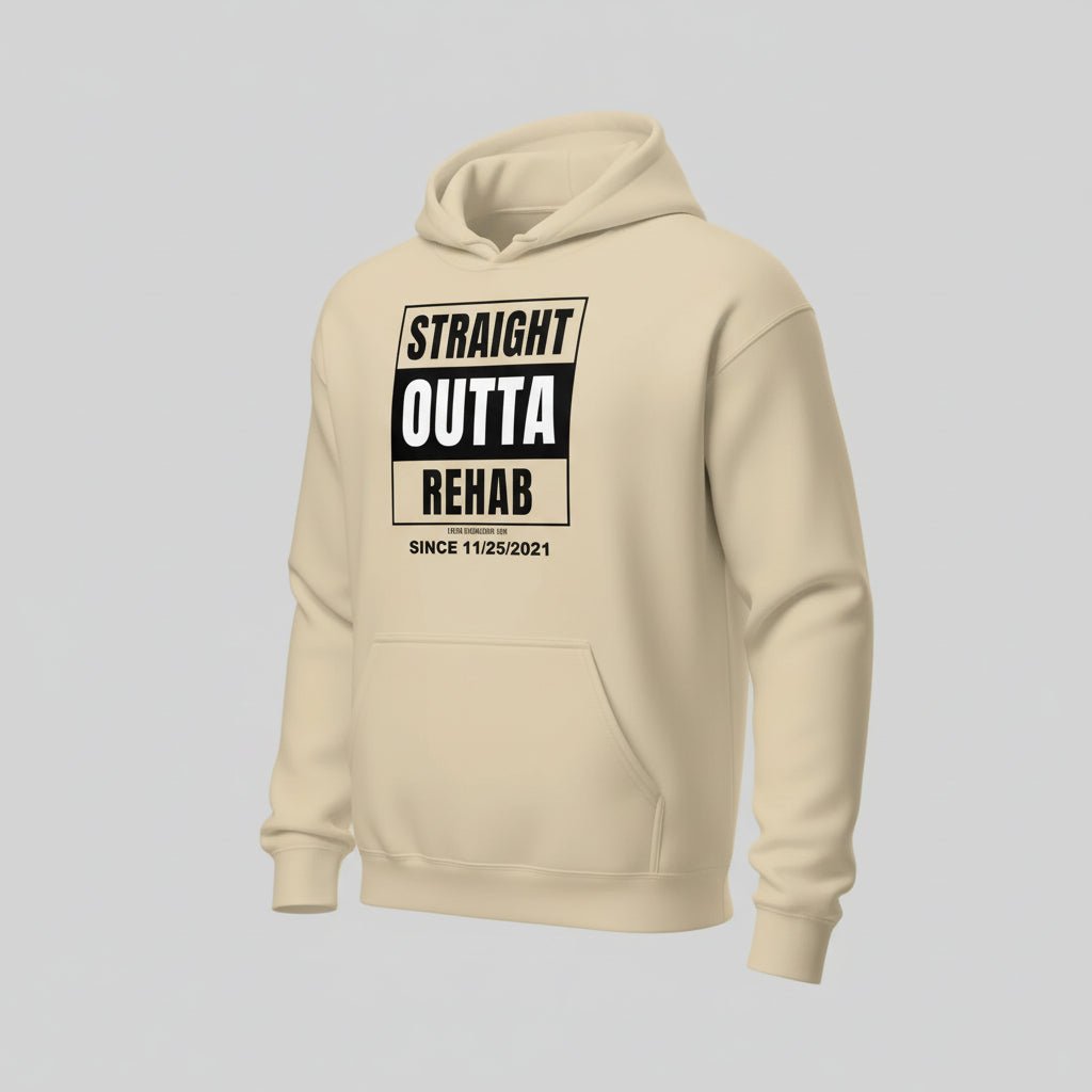 Straight Outta Rehab Recovery Hoodie product photo (view 30)