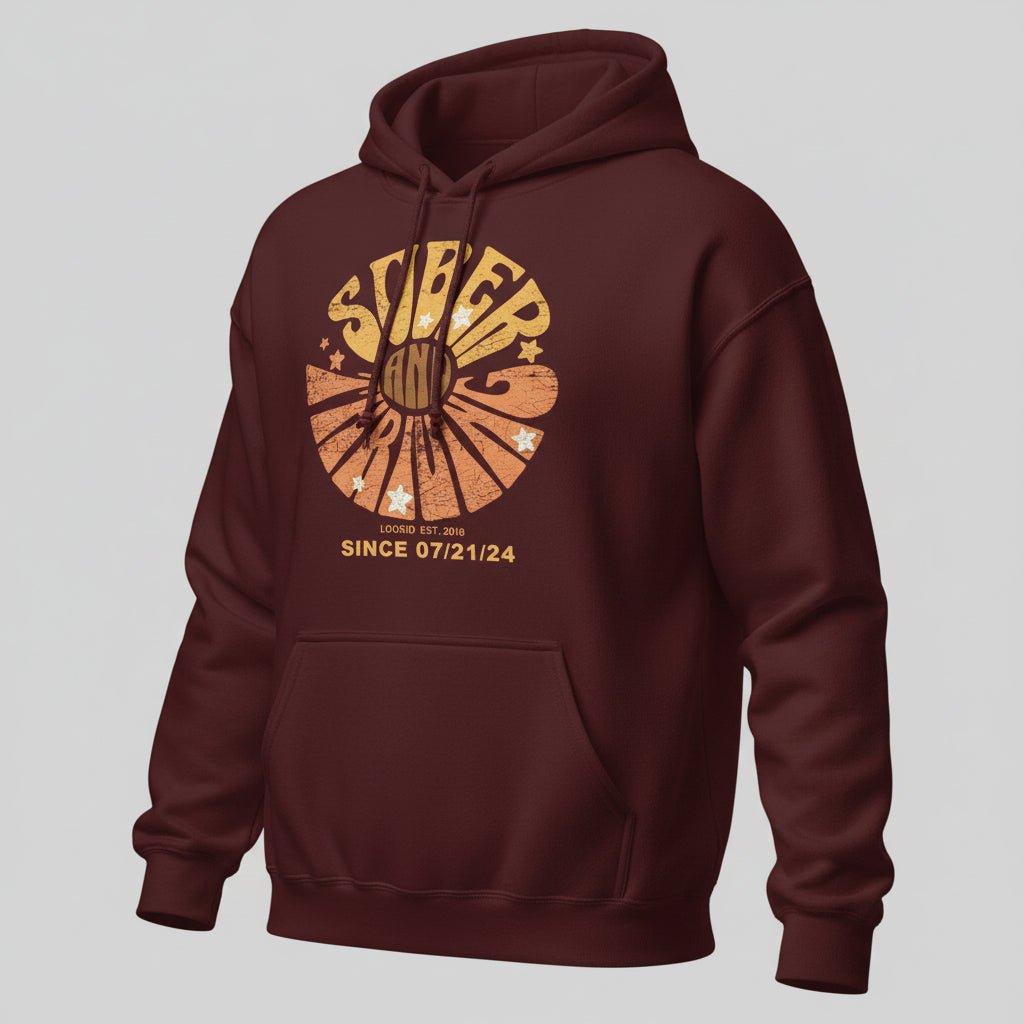 Sober & Thriving Recovery Hoodie side view (view 16)