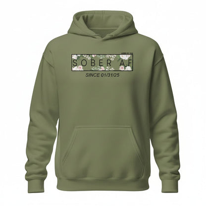 Sober AF Flower Recovery Hoodie graphic detail (view 14)