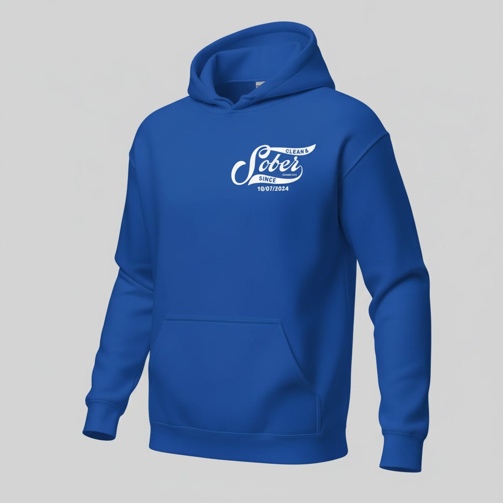 Sober Since Recovery Hoodie fit detail (view 19)