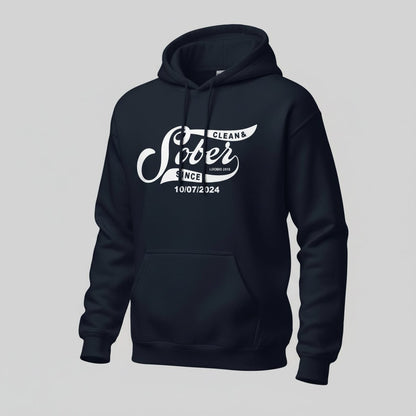 Sober Since Recovery Hoodie flat lay styled image (view 13)