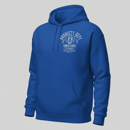 Sobriety Dept Sober AF Recovery Hoodie graphic detail (view 14)